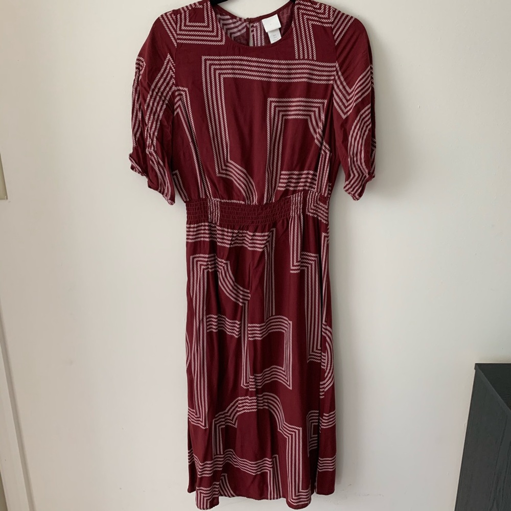 H&M Red midi dress